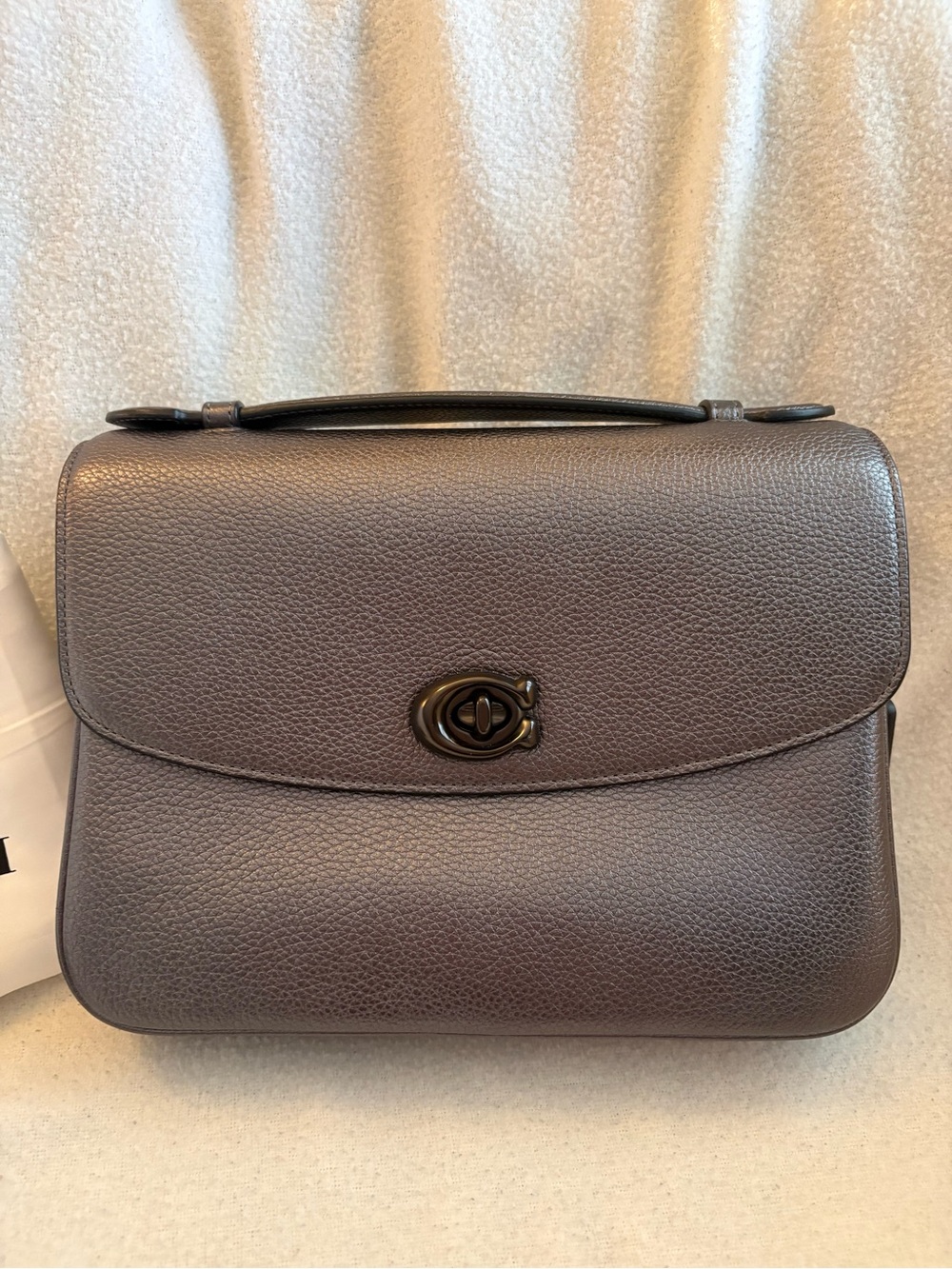 Coach Cassie Crossbody in Metallic Grey with Black Hardware